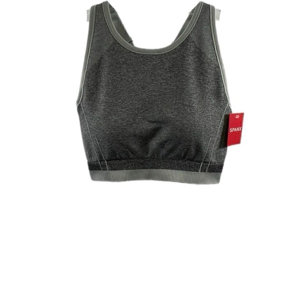 Spanx NWT Spacedye Gray Seamless Sculp Bra Size S